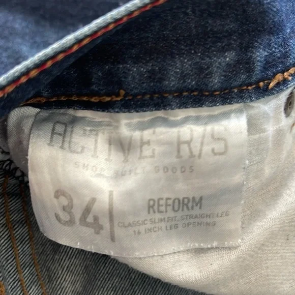 Active Ride Shop mens blue denim 34 x 30 reform style straight leg skater jeans - Picture 10 of 14